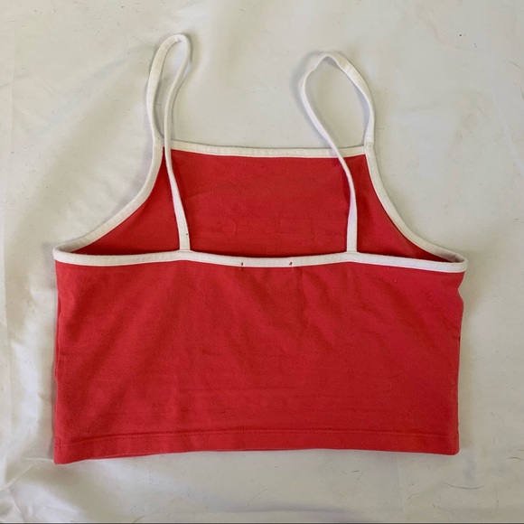 Forever 21 hot coral Pepsi cropped casual cami - Picture 2 of 4